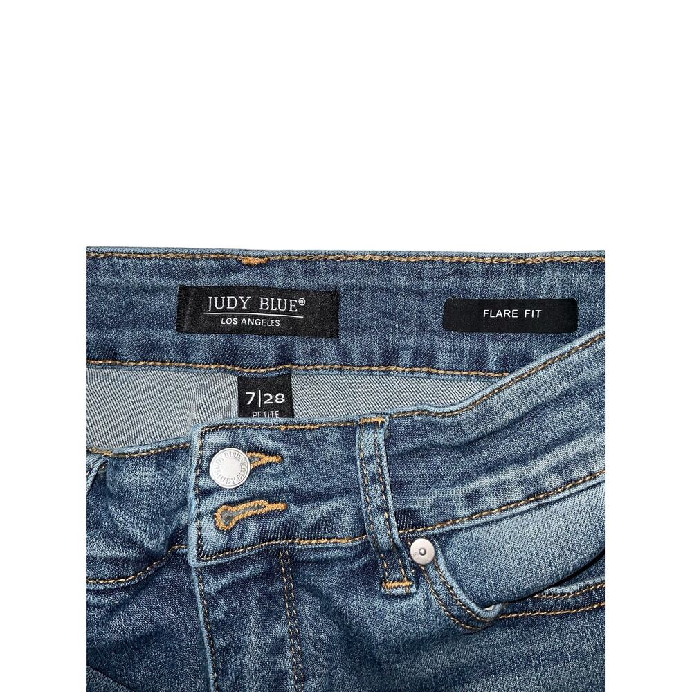 Judy Blue Denim Flare Fit Jeans Size 7/28 Petite - Picture 2 of 3